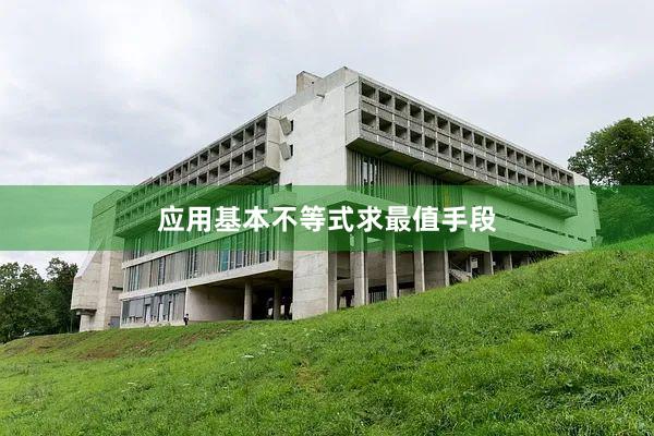 应用基本不等式求最值手段