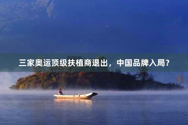 三家奥运顶级扶植商退出，中国品牌入局？